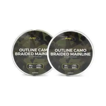 Avid Carp Šňůra Outline Camo Braided Mainline 0,25mm/30lb/13,6kg 600m
