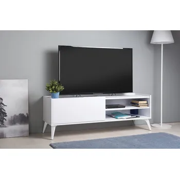 Televizní stolek Televizní stolek GLOOM 140 cm, matná bílá