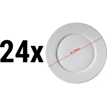 Talíř G.Gastro (24 Kusů) PERA bílá - Talíř mělký - Ø 21 cm