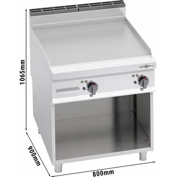 Kuchyňský gril G.Gastro Elektrický gril - hladký (11,4 kW)