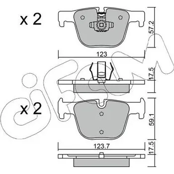 Brzdová destička Sada brzdových destiček, kotoučová brzda CIFAM 822-963-0