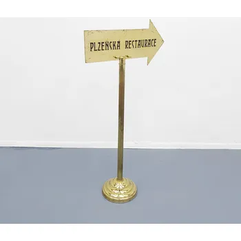 Plechová cedule Směrová cedule restaurace 118x60cm