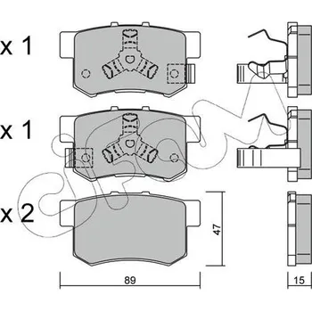 Brzdový systém Sada brzdových destiček, kotoučová brzda CIFAM 822-173-1