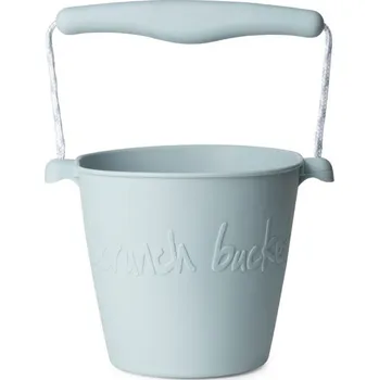 Dřevěná hračka Scrunch silikonový kyblík, Duck Egg Blue