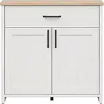 Komoda LOKSA KOM2D1S, borovice bílá anderson - SLEVA 3% s kodem radost25