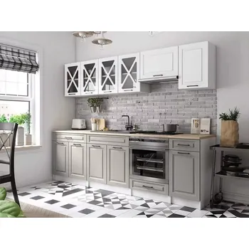 Kuchyňská linka Kuchyňská linka Gréta 260 bílá/kámen MAT - doprava zdarma - SLEVA 3% s kodem radost25