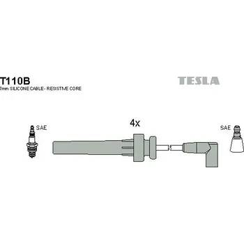 Zapalovací kabel Sada kabelů pro zapalování TESLA T110B