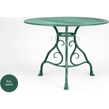 Zahradní stůl Kovový stůl Arras Round Table T2 Barva: Moss Green - RAL 6005, Galvanizace: Nic