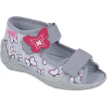 242P090 18 - dívčí 2 SZ,šedá,motýl Velikost: 19