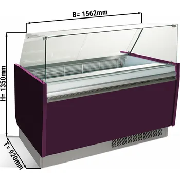 Vinotéka G.Gastro Zmrzlinový pult 1,56 x 0,92 m - fialový