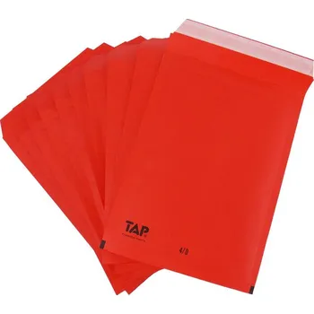 Obálka Bublinková obálka D/14, vnitřní šířka 180 mm, délka 265 mm, červená, v balení 10 ks