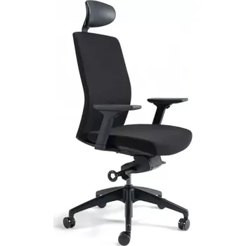 Kancelářská židle J2 SP černý plast - černá 201 - SLEVA 3% s kodem radost25