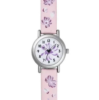 Hodinky JVD Dětské dívčí růžové květinové hodinky JVD J7226.1 ( )