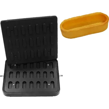 Vaflovač G.Gastro Commercial Tartlet Machine Plates for TMPIC – Éclair - 21-hole - 66×26 mm
