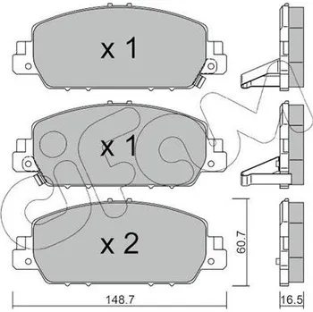 Auto-moto Sada brzdových destiček, kotoučová brzda CIFAM 822-1083-0
