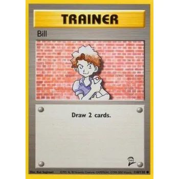 Karetní hra Pokémon BS2 118/130 Bill - Base Set 2 Stav: Good