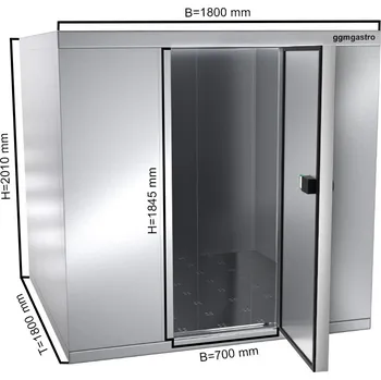 Vinotéka G.Gastro Nerezový chladicí box - 1,8 x 1,8 m - výška: 2,01 m - 4,97 m³
