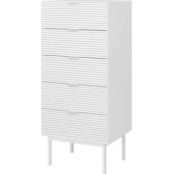 Ložnice Komoda Sean 5S bílá/masiv bílá