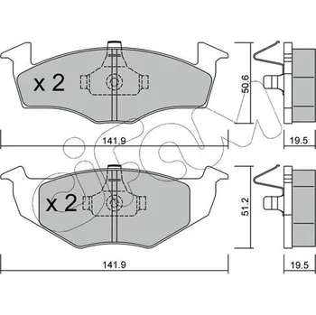 Brzdová destička Sada brzdových destiček, kotoučová brzda CIFAM 822-206-1