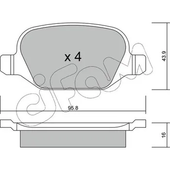 Auto-moto Sada brzdových destiček, kotoučová brzda CIFAM 822-324-1