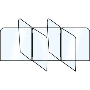 Pec na pizzu G.Gastro Plastová přepážka na stůl / hygienická ochrana - sada pro 6 pracovních míst