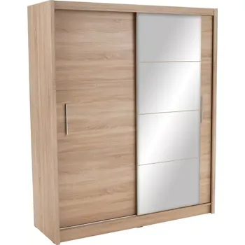 Šatní skříň Skříň LOW s posuvnými dveřmi – dub sonoma - doprava zdarma - SLEVA 3% s kodem radost25