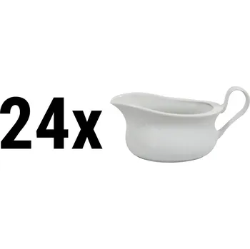Sada nádobí G.Gastro (24 pieces) Porcelain Sauce & Gravy Boat – 370 ml - White