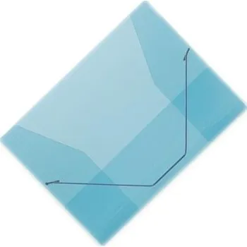 Mapa 253 plastová s gumou průhled.modrá