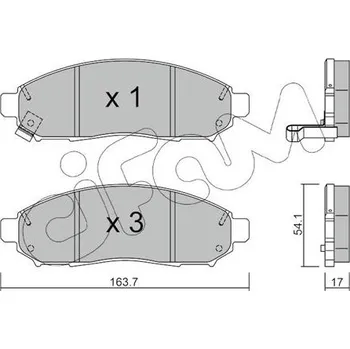 Brzdová destička Sada brzdových destiček, kotoučová brzda CIFAM 822-743-0