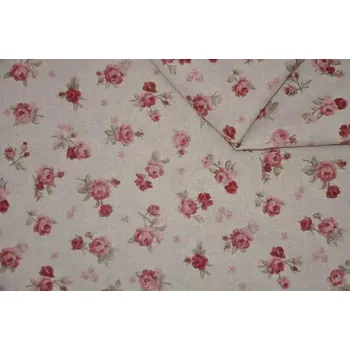 Potahová látka UNI Living Mihra motiv růže - šíře 280 cm - SLEVA 3% s kodem radost25