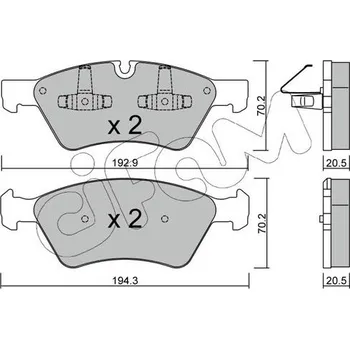 Brzdová destička Sada brzdových destiček, kotoučová brzda CIFAM 822-670-0