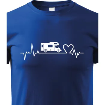 Chlapecké tričko Dětské tričko Ekg Obytný vůz, Barva Modrá, Velikost 158 cm/12 roků, Canvas Dětské tričko Bezvatriko.cz 2270