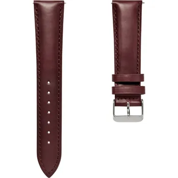 Řemínek na hodinky 18mm tmavě hnědý kožený řemínek na hodinky se sponou ve stříbrné barvě - rychlé odepnutí - Trendhim