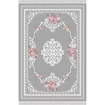 Koberec Koberec SEDEF TYP 2 80x150 - šedá / vzor květiny - SLEVA 3% s kodem radost25