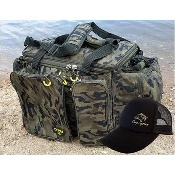 Pouzdro na rybářské vybavení Taška Carp System Specialist + čepice