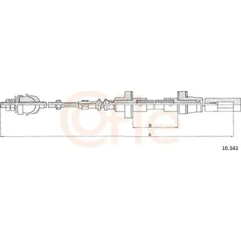 Spojkové lanko Tazne lanko, ovladani spojky COFLE 10.343