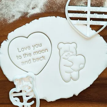 Vykrajovátko Srdce a medvěd | Valentýnská sada vykrajovátek