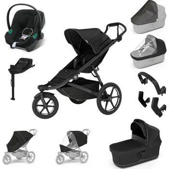 Přeprava dětí THULE Maxi set Urban Glide 3 Black + korba Black + autosedačka Aton B2 Black + báze + doplňky