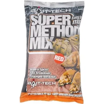 Návnadová surovina Bait-Tech Krmítková Směs Super Method Mix Red 2 kg