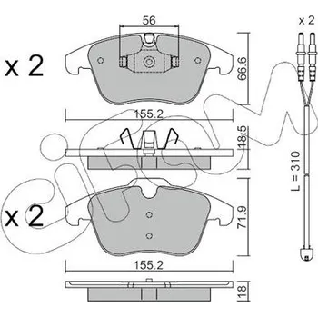 Brzdová destička Sada brzdových destiček, kotoučová brzda CIFAM 822-675-5K