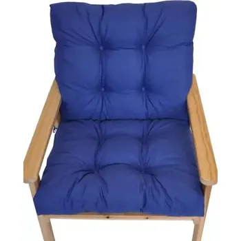 Podsedák Polstr na křeslo s nízkým opěradlem - modrý melír - SLEVA 3% s kodem radost25