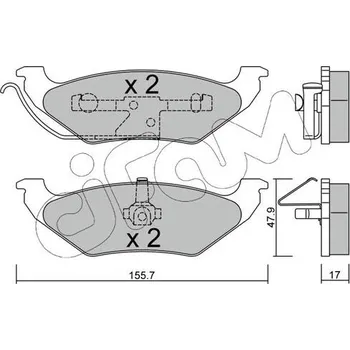 Brzdová destička Sada brzdových destiček, kotoučová brzda CIFAM 822-624-0