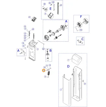 Pohon brány Nice D8A.5110 matice seřizovacího šroubu koncového spínače