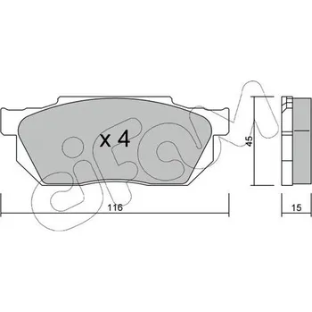 Brzdová destička Sada brzdových destiček, kotoučová brzda CIFAM 822-247-0