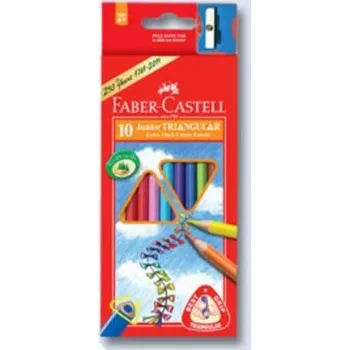 Pastelka Pastelky Faber 10 trojhranné+ořezávatko