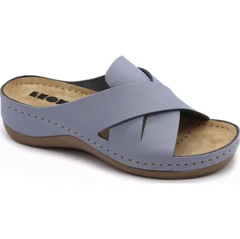 Dámská zdravotní obuv Leon 932 Dámská kožená obuv - Světle modrá Velikost: 37