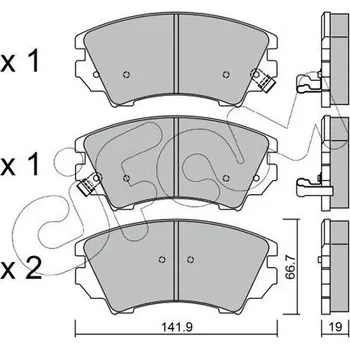 Auto-moto Sada brzdových destiček, kotoučová brzda CIFAM 822-842-0