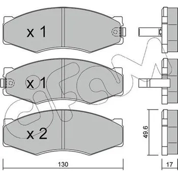 Brzdová destička Sada brzdových destiček, kotoučová brzda CIFAM 822-066-1