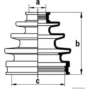 Manžeta ke kolu Sada měchů, hnací hřídel HERTH+BUSS JAKOPARTS J2862028