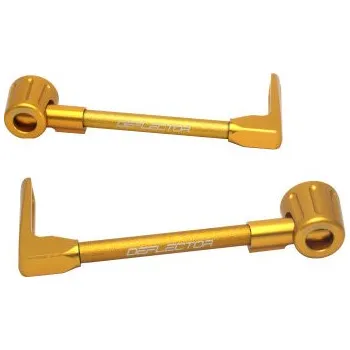 Lever guard ACCOSSATO with gold hose and joint right + left , aluminium DE003-034-TD-16